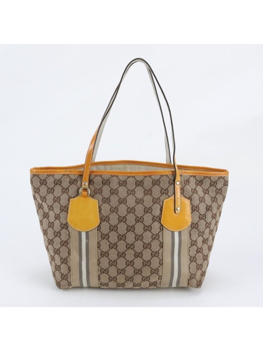 Gucci GG Canvas Jolie Leather Tote Bag Shoulder